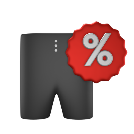 Pantalones de descuento  3D Icon