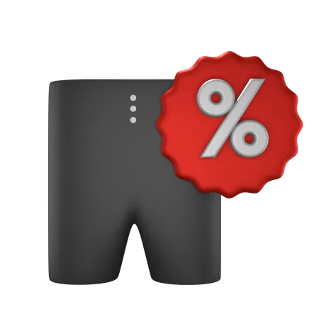 Pantalones de descuento  3D Icon