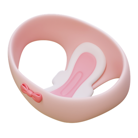 생리대가 달린 팬티  3D Icon