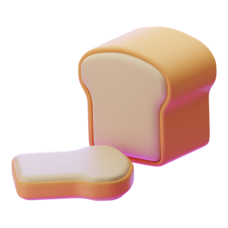 Pão  3D Icon