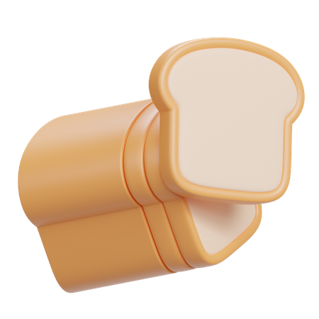 Pão  3D Icon