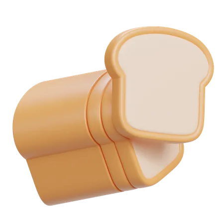 Pão  3D Icon