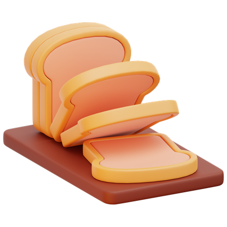 Pão  3D Icon