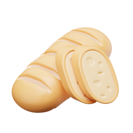 Pão  3D Icon