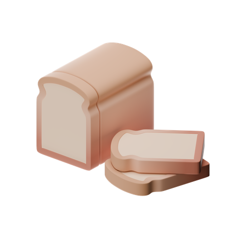 Pão  3D Icon