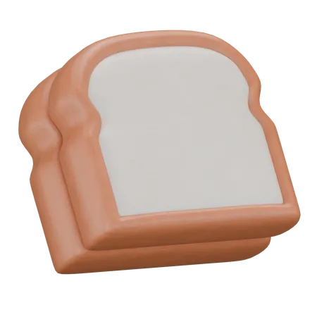 Pão  3D Icon