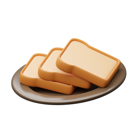 Pão  3D Icon