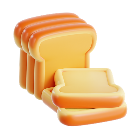 Pão  3D Icon