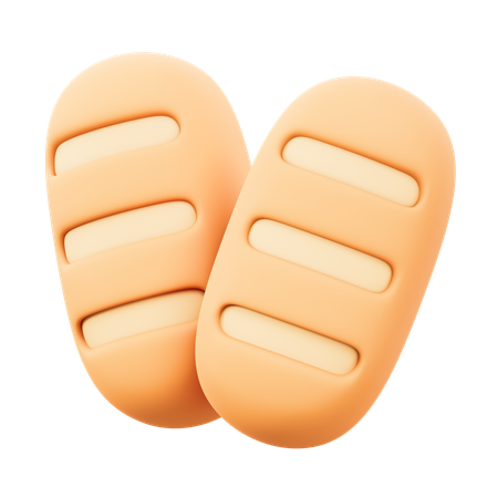 Pão  3D Icon