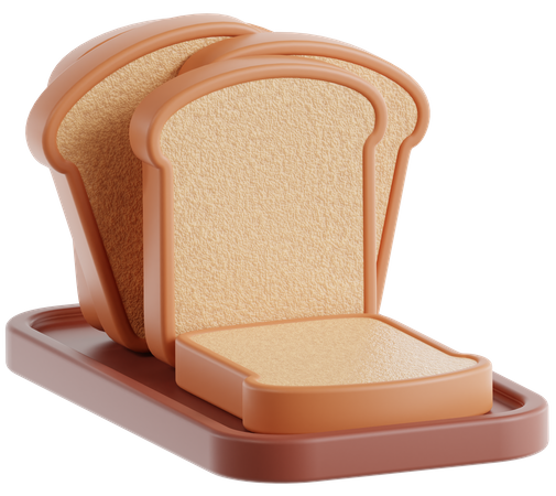 Pão  3D Icon