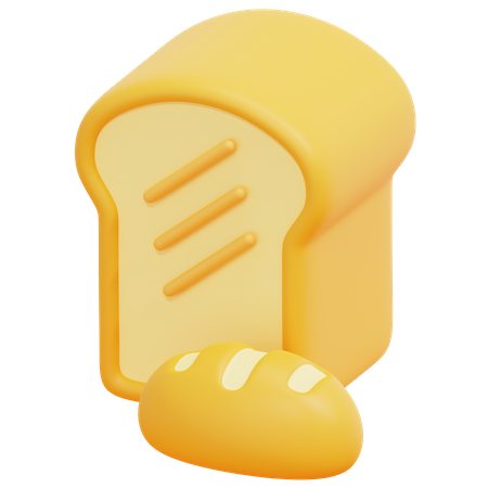 Pão  3D Icon