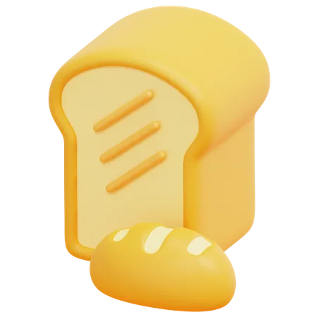 Pão  3D Icon