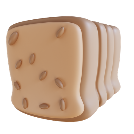 Pão  3D Icon