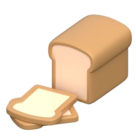 Pão  3D Icon