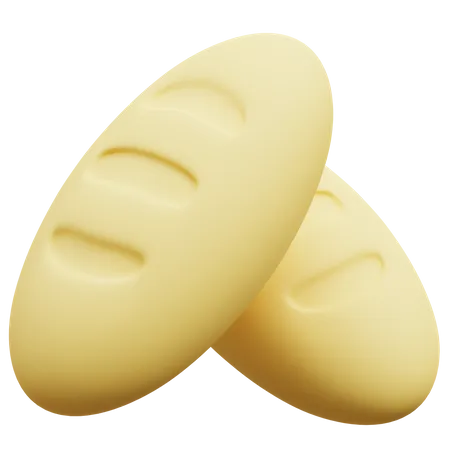 Pão  3D Icon