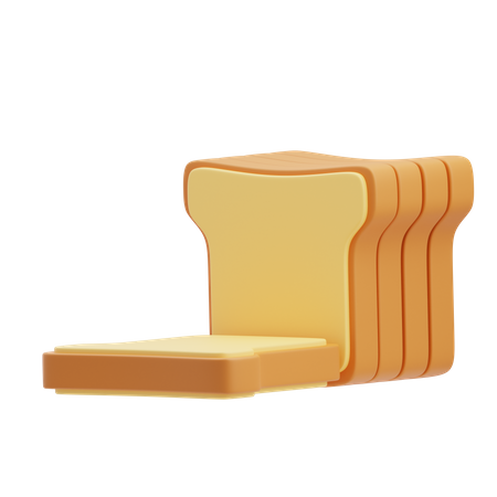 Pão  3D Icon