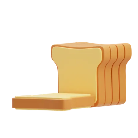 Pão  3D Icon