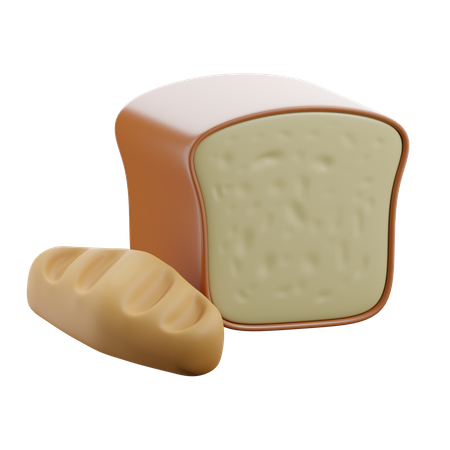 Pão  3D Icon