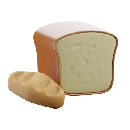 Pão  3D Icon