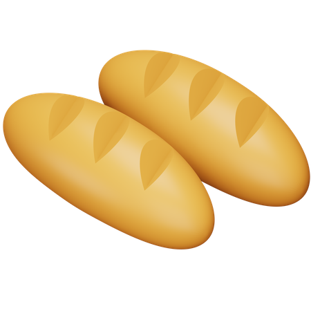 Baguete de pão  3D Icon