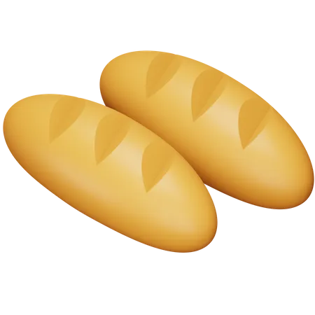 Baguete de pão  3D Icon