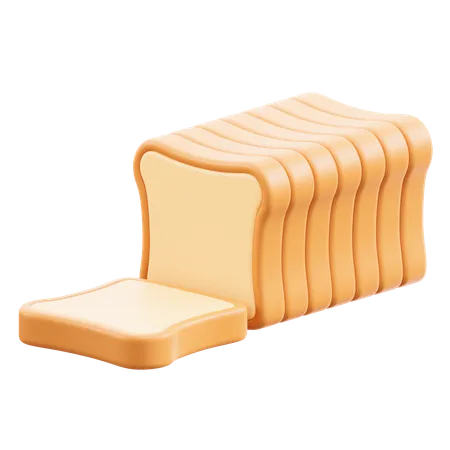 Pão branco  3D Icon