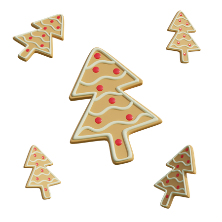 Pão de gengibre de árvore de natal  3D Icon