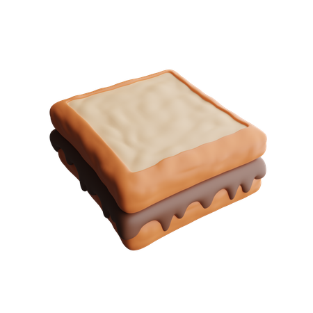 Pão e chocolate  3D Icon