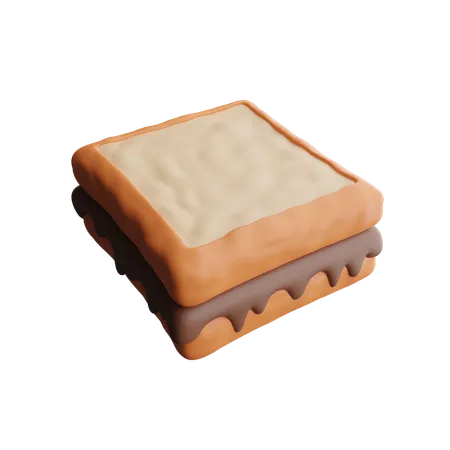 Pão e chocolate  3D Icon