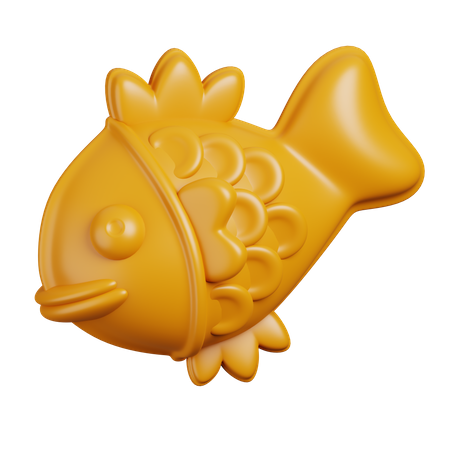 Pão em forma de peixe  3D Icon