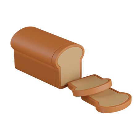 Pão fatiado  3D Icon