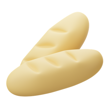 Pão francês  3D Illustration
