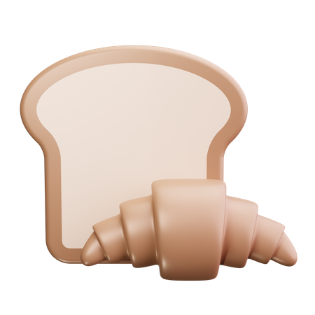 Pão  3D Icon