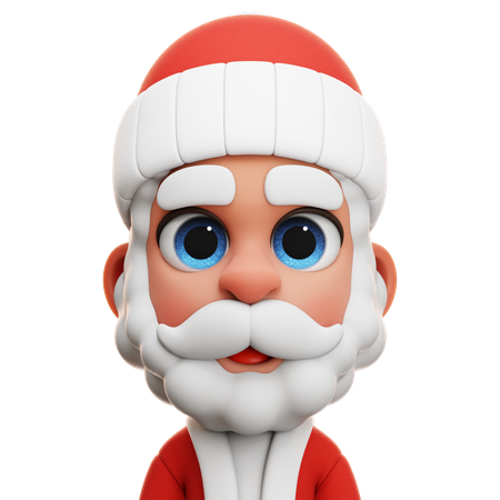 PAPÁ NOEL CON OJOS AZULES  3D Icon