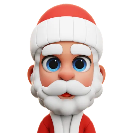 PAPÁ NOEL CON OJOS AZULES  3D Icon