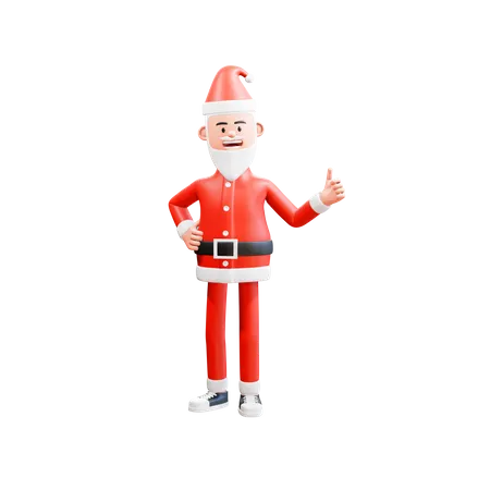 Papá Noel da me gusta  3D Illustration