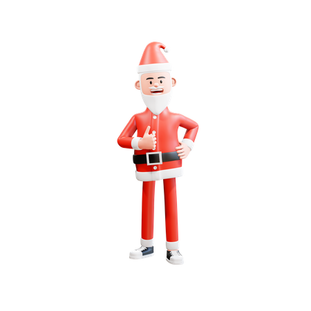 Papá Noel da me gusta  3D Illustration