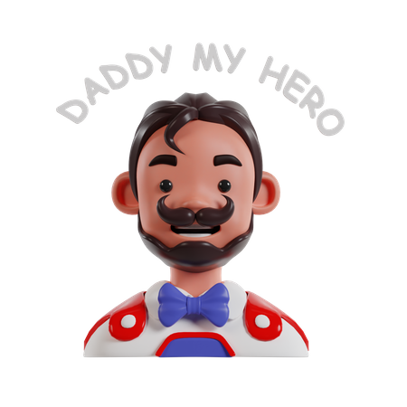 Papai meu herói  3D Icon