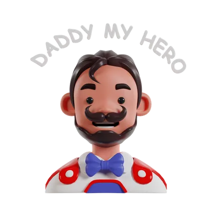 Papai meu herói  3D Icon