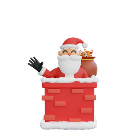 Papai Noel  3D Illustration