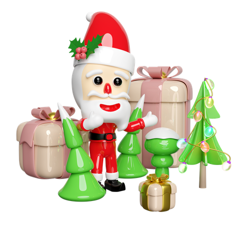 Papai Noel  3D Illustration