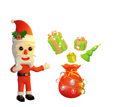 Papai Noel  3D Illustration