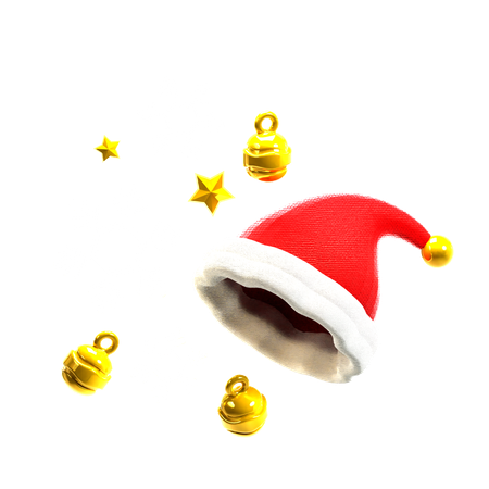 Boné de Papai Noel  3D Icon