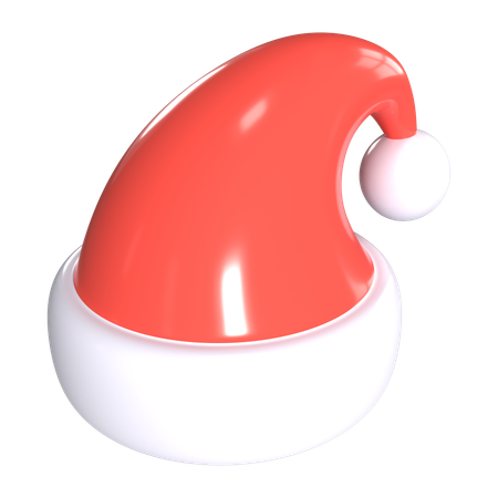 Boné de Papai Noel  3D Icon