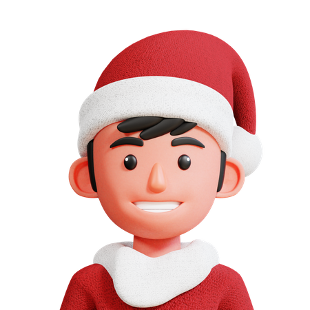 Menino papai noel  3D Icon