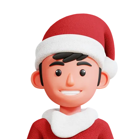 Menino papai noel  3D Icon