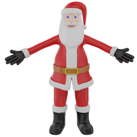 Papai Noel comemora o Natal  3D Illustration