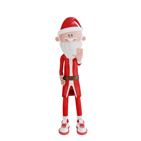 Papai Noel com pose de parada  3D Illustration