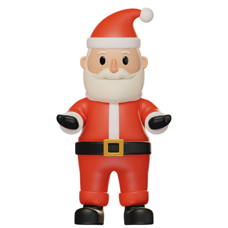 Papai Noel dando algo  3D Illustration