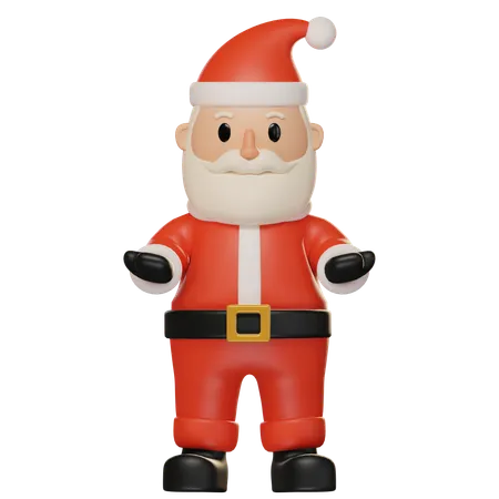 Papai Noel dando algo  3D Illustration